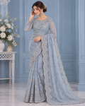 Maria B Luxury Embroidered Net Saree – Exclusive Master Blaster Collection