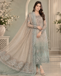 Luxury Tie & Dye Chiffon 3PC Embroidered Suit with Handwork