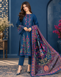 Premium Dhanak Embroidered 3-Piece Winter Suit with Digital Wool Shawl