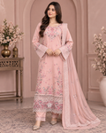 Luxury Pure Dhanak Heavy Embroidered 3PC Suit – Blush Pink