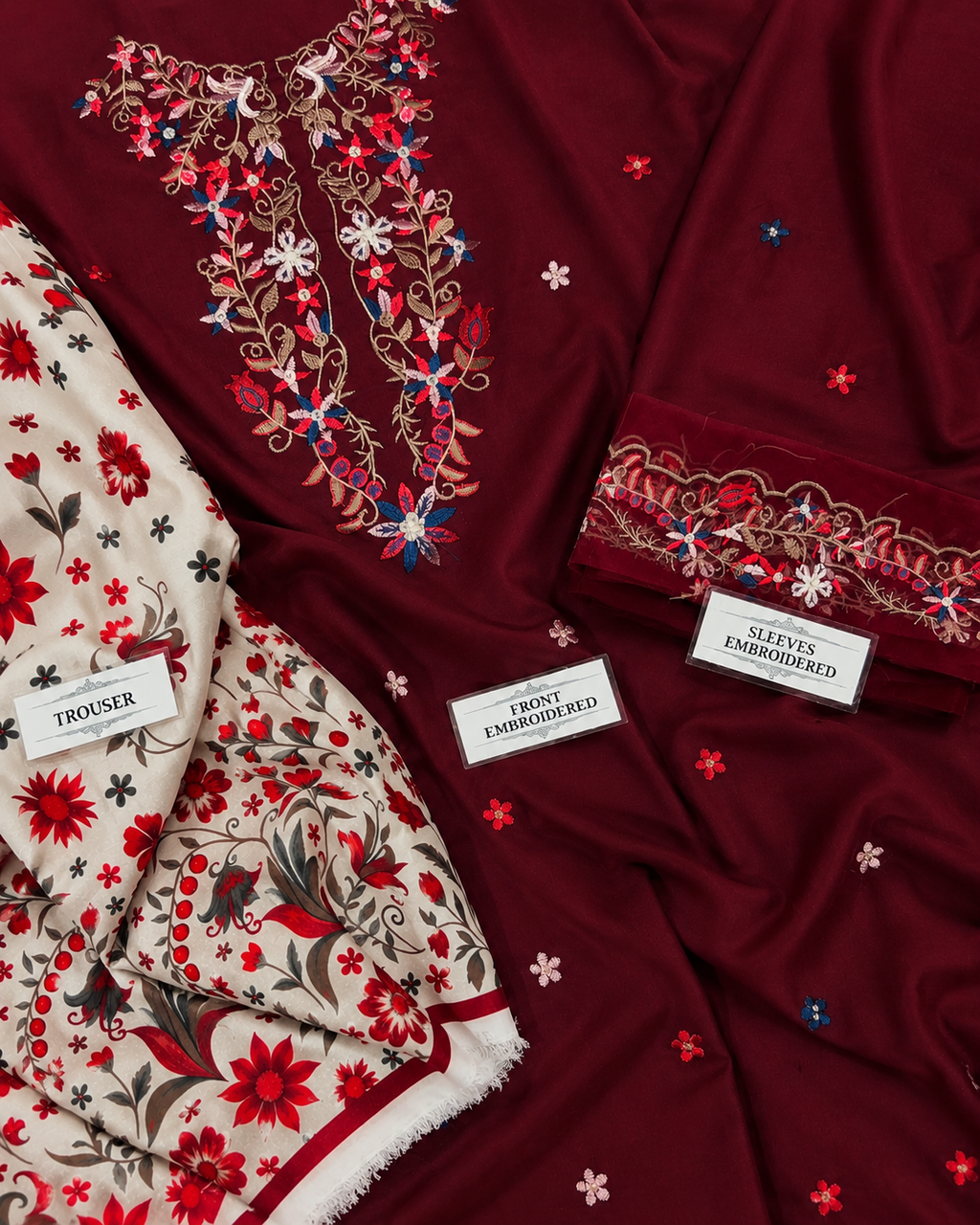 Premium Air-Jet Dhanak Embroidered 2PC Winter Suit 2026/27 – NF 438