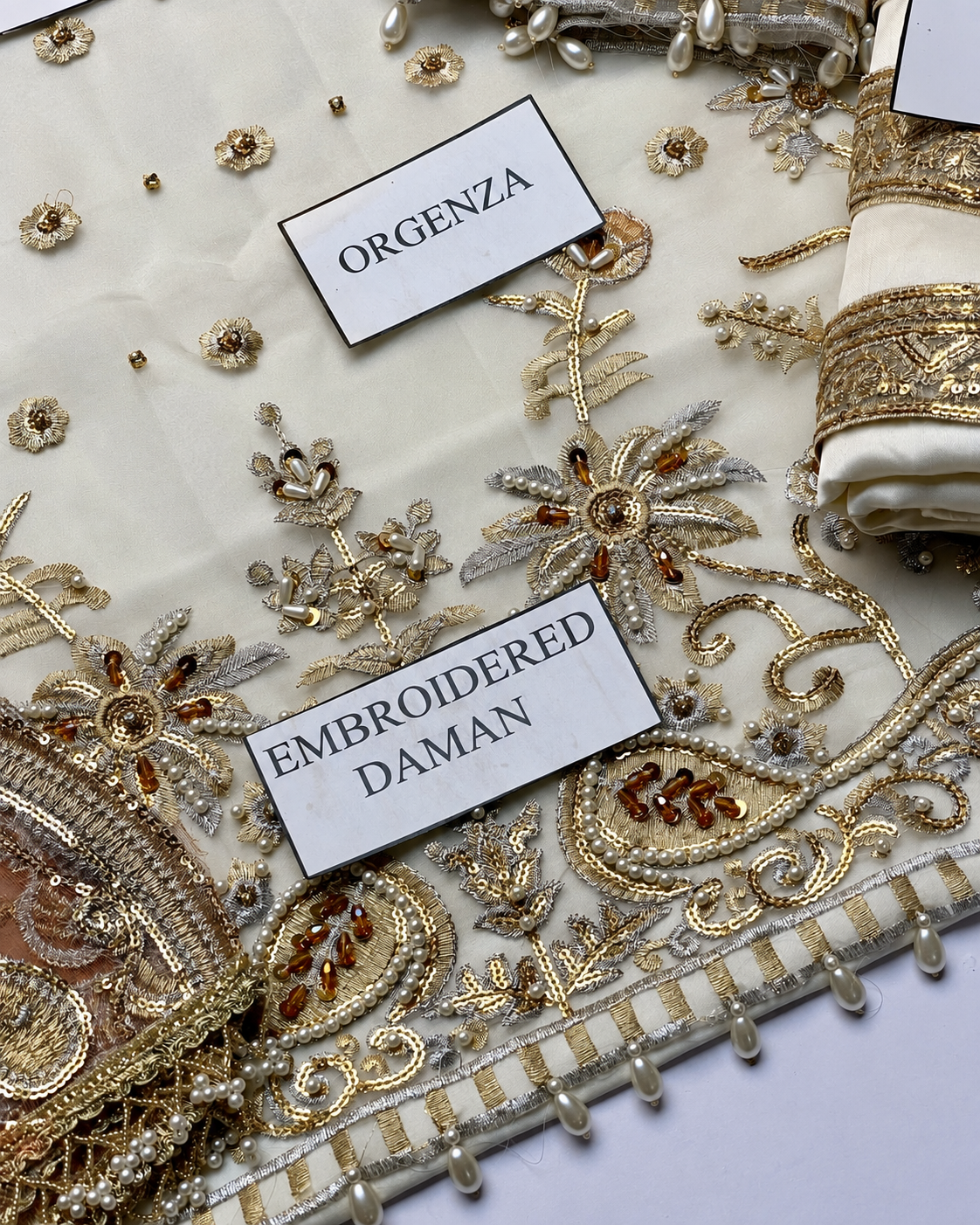 Luxury Wedding Wear – Premium Organza Embroidered 3PC