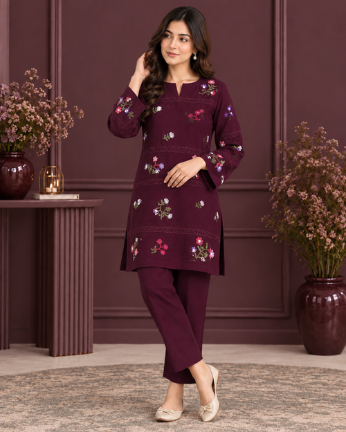 BAREEZE Premium 2PC Embroidered Linen