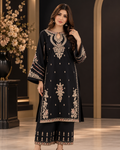 ZUNVEX Urgepret Premium Luxury Airjet Dhanak 2PC – Heavy Embroidered Unstitched Suit