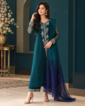 ZUNVEX Luxury Shamooz Silk 3PC – Sequin Embroidered Suit