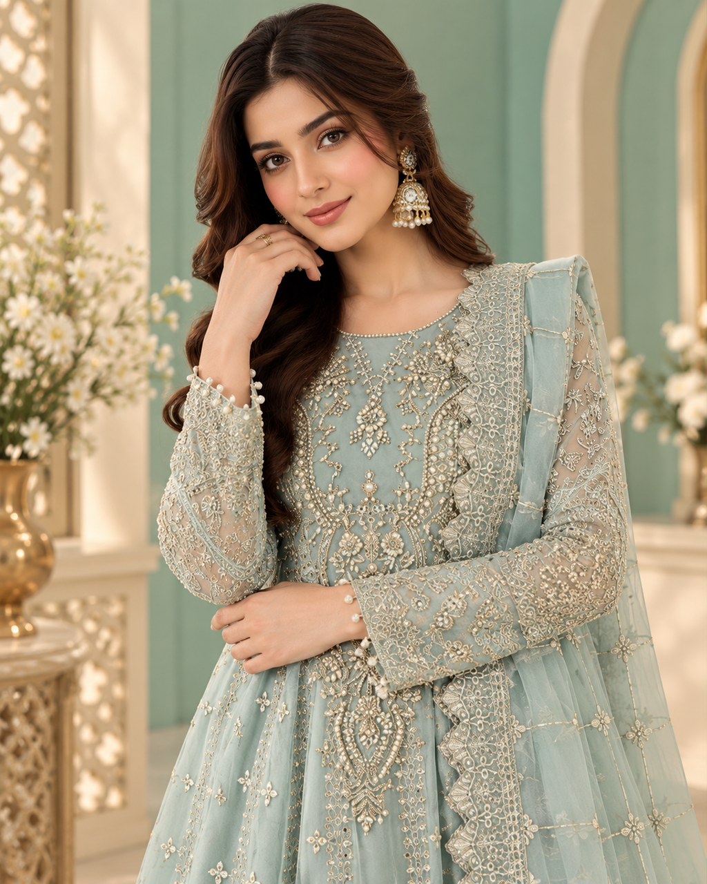 ZUNVEX Luxury Heavy Embroidered Chiffon 3PC Formal Suit