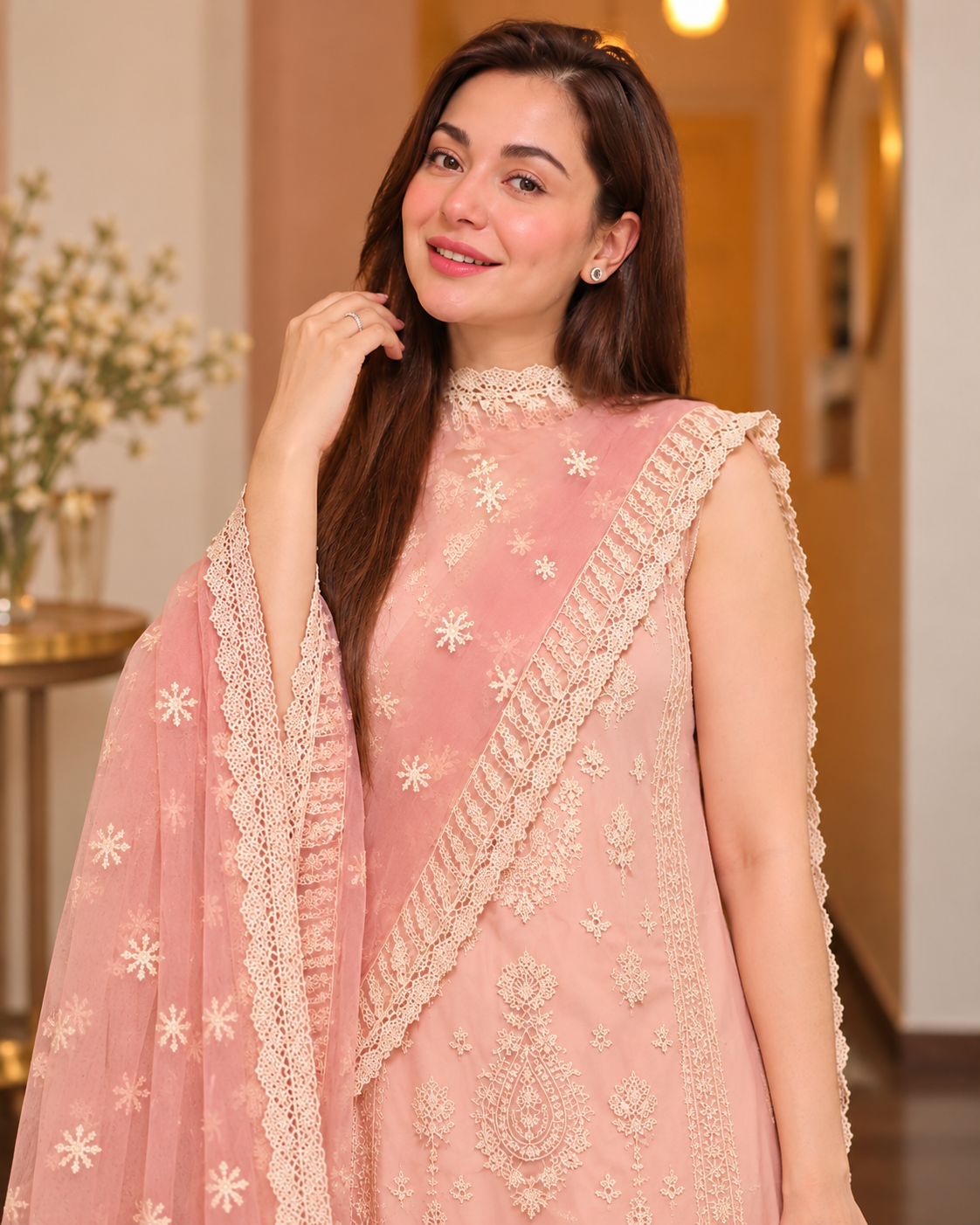 ZUNVEX Premium Luxury Dhanak 3PC – Heavy Embroidered Unstitched Suit
