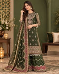 ZUNVEX Premium Chiffon Embroidered 3PC Suit – Unstitched Replica